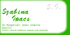 szabina ipacs business card
